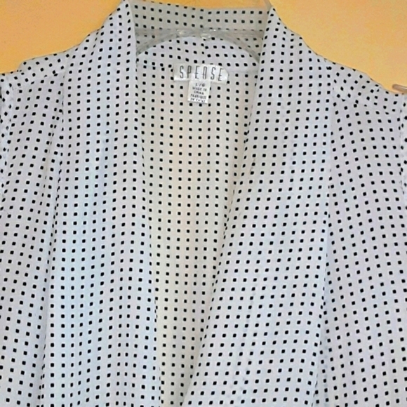 Black White Dot Top Racer Cut by SPEASE Size Large - Picture 2 of 5
